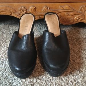 Anne Klein wedge clogs.
